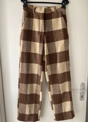 Pantalon NA-KD carreaux marron, brand: NA-KD, condition: Very good, size: S / 36 / 8, €15.00, €16.45 includes Buyer Protection