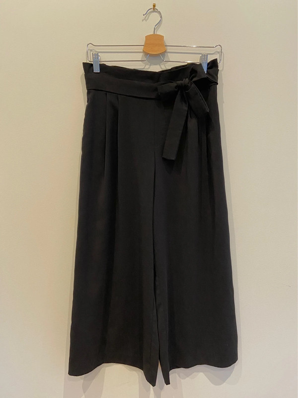 NWT ZARA Wide Leg Pants  Black wide leg pants, Wide leg pants