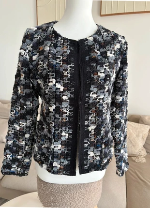 veste cardigan ned tweed bouclé noir gris blanc taille M, marke: Ned, zustand: Sehr gut, größe: M / 38 / 10, 15,90 €, 17,40 € beinhaltet Vinted-Käuferschutz Pro