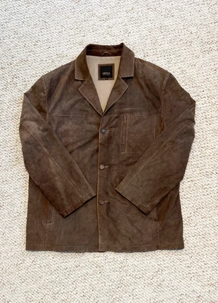 Veste ARMA Cuir Suède Marron Vintage Homme – Style Workwear, Taille 56, brand: Vintage Dressing, condizioni: Ottime, taglia: XXL, €60.00, €63.70 include la Protezione acquisti