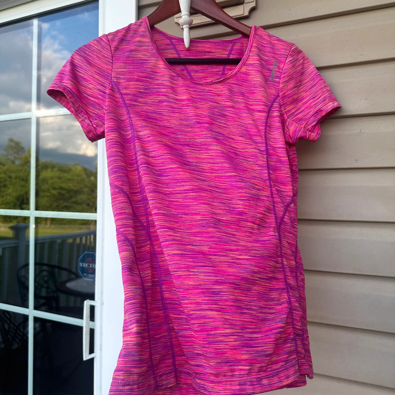 Reebok Pink, multi-color  Misses Small Black athletic Top, Shirt. Activewear. 2