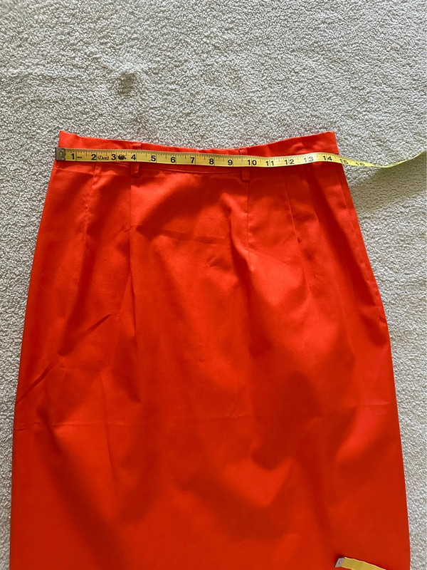 New Handmade 100% Cotton Orange Skirt, Sz S/M 5