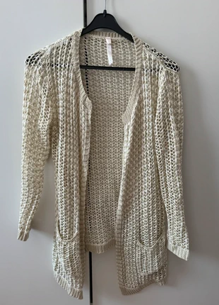 Beige-White Crochet Knit Cardigan – One Size – Boutique Piece, marca: merkloos, estado: Muy bueno, tamaño: M / 38 / 10, 12,50 €, 13,83 € Protección al comprador incluida