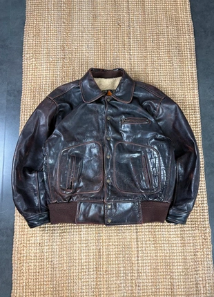 Veste en Cuir Marron Leather Jacket Liberto Vintage 80s Taille XL, brand: Liberto, condizioni: Ottime, taglia: XL / IT 46 / EU 42, €120.00, €126.70 include la Protezione acquisti Pro