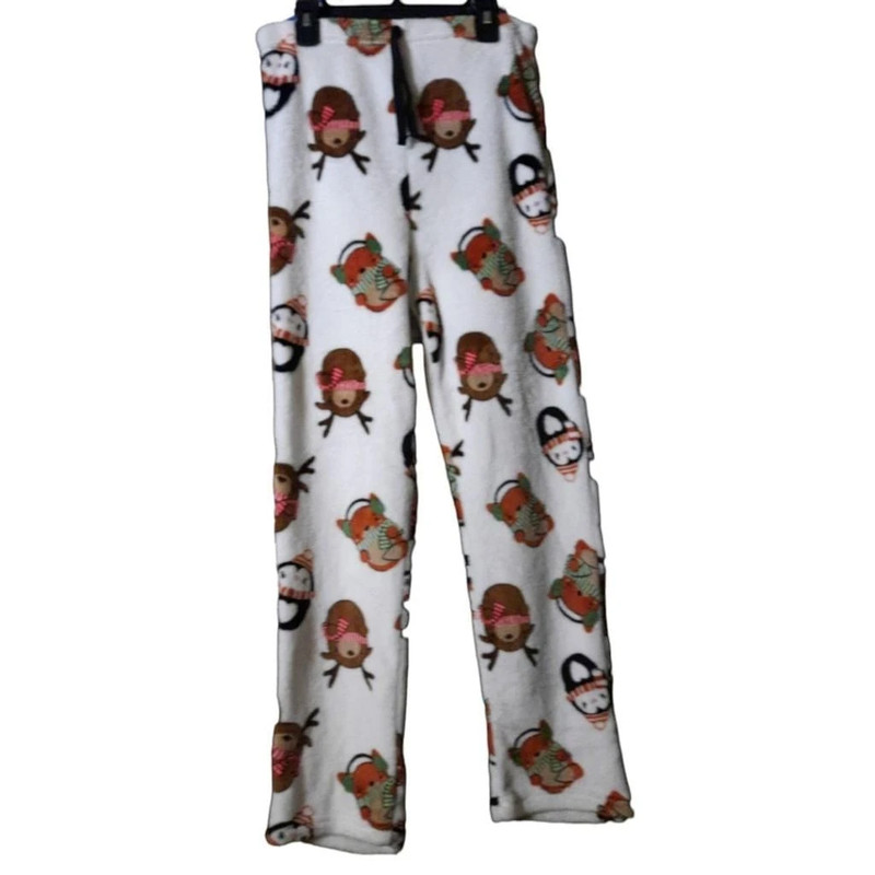 Winter Themed Fleece Sleep Pants Size Medium 2