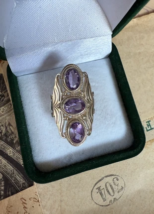 Anello con ametista, marca: Argento, estado: Muy bueno, tamaño: 16,1 mm Ø / 10,5, 42,70 €, 45,54 € Protección al comprador incluida