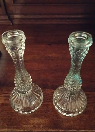 2 bougeoirs en verre blanc, brand: Bougeoir, condition: New without tags, €10.00, €11.20 includes Buyer Protection