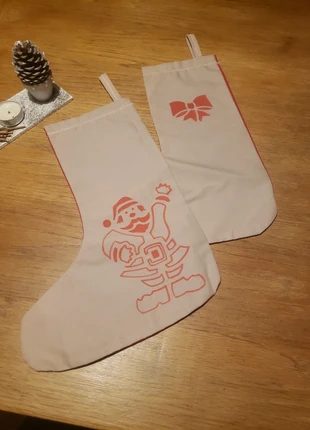 Lot de 2 chaussettes de Noël 🎄, marque: Fait Main, état: Neuf avec étiquette, 10,00 €, 11,20 € Protection acheteurs incluse