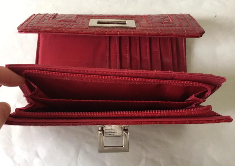 Red Jane Norman croc purse beautiful design