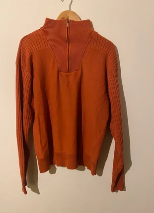 Pull homme 3/4 col montant orange 50% coton vintage, condition: Very good, size: XL, €15.00, €16.45 includes Buyer Protection