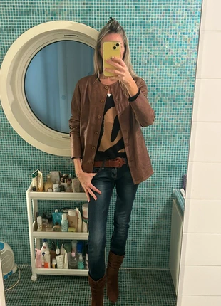 Giacca ecopelle cuoio, brand: Peter Hahn, condizioni: Nuovo senza cartellino, taglia: M / IT 42 / EU 38, €10.00, €11.20 include la Protezione acquisti