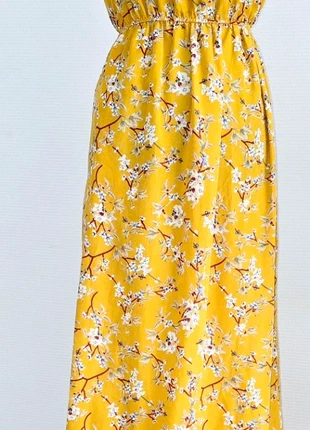 Robe jaune moutarde fleurie taille S, marque: sansnom., état: Très bon état, taille: S / 36 / 8, 8,00 €, 9,10 € Protection acheteurs incluse