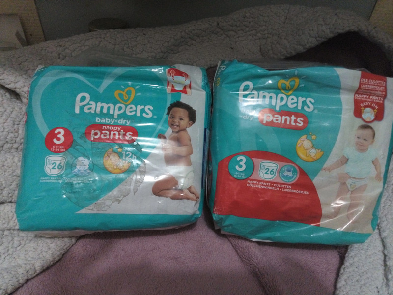 2 cartons de couches Pampers body dry pants taille 5 - Pampers