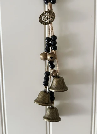 Carillon décoratif avec perles noires et grelots – esprit bohème/ésotérique, condition: New without tags, €9.90, €11.10 includes Buyer Protection Pro