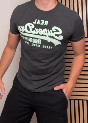 Superdry Vintage T-shirt homme | Logo imprimé | Gris foncé vert fluo | Taille M, marque: Superdry, état: Très bon état, taille: M, 17,00 €, 18,55 € Protection acheteurs (Pro) incluse