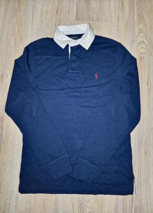 Chemise de rugby unie Ralph Lauren custom fit bleu marine taille XS homme, brand: Ralph Lauren, condition: Very good, size: XS, €35.00, €37.45 includes Buyer Protection