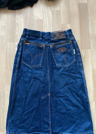 vintage midi jeans rock mit coolen details, merk: Vintage Love, staat: Heel goed, maat: XS / 34 / 6, € 7,00, € 8,05 inclusief Kopersbescherming