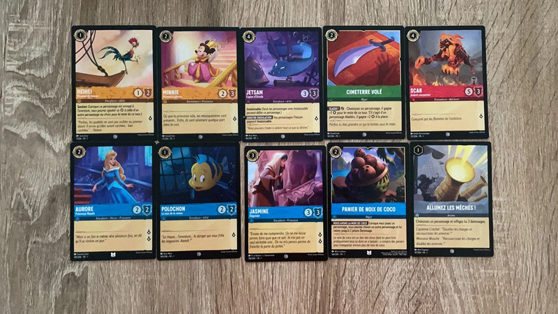 Lot de 10 cartes Lorcana Disney
