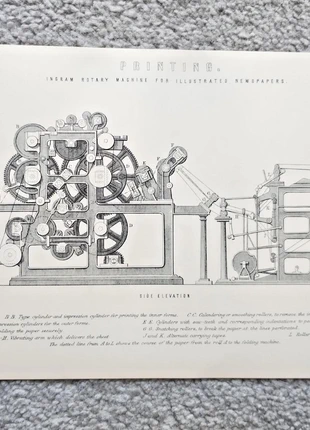 Ingram Rotary Machine for Illustrated Newspapers - Antique Print - 1875, brand: NO LABEL, condition: Good, £5.99, £6.99 includes Buyer Protection Pro