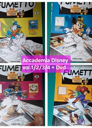 Lotto Accademia Didney numeri 1/2/3/4 + Dvd, condizioni: Ottime, €20.00, €21.70 include la Protezione acquisti