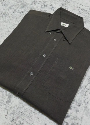 Chemise Sans Manche Lacoste XS Marron Chemisette Vintage Habillé Old Money Retro Collector Y2k, brand: Lacoste, condition: Very good, size: XS, €35.00, €37.45 includes Buyer Protection Pro