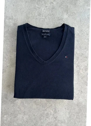 Pull fin mi saison Tommy Hilfiger femme Col V Neck | Bleu marine | Taille XL, marke: Tommy Hilfiger, zustand: Sehr gut, größe: XL / 42 / 14, 13,90 €, 15,30 € beinhaltet Vinted-Käuferschutz Pro