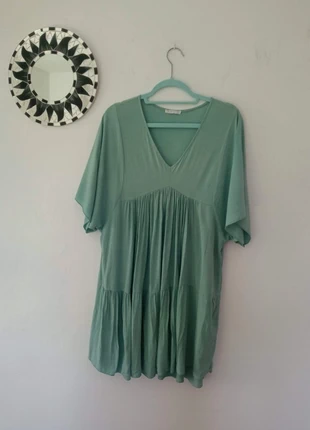 Túnica vestido bohemio verde agua, marca: Local, estado: Muy bueno, tamaño: Talla única, 8,00 €, 9,10 € Protección al comprador incluida