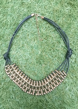 Collier plastron laiton/cuivre/bronze/cuir ● Style Steampunk ●, brand: STEAMPUNK, condition: New without tags, €10.00, €11.20 includes Buyer Protection