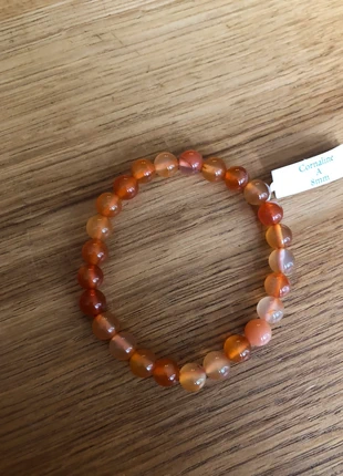 Bracelet cornaline 8mm, staat: Nieuw met prijskaartje, € 6,50, € 7,53 inclusief Kopersbescherming