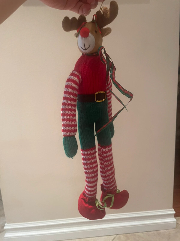 Vintage Poseable Christmas Reindeer Elf Plush. 4