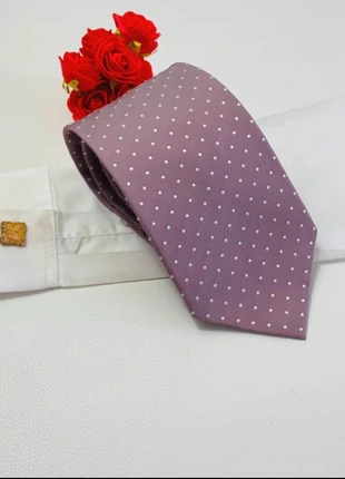 🔥 Cravate Neuve  Polka Dot - Soie - 9 cm - lilas pois blanc, brand: Today Men, condition: New without tags, €9.90, €11.10 includes Buyer Protection Pro