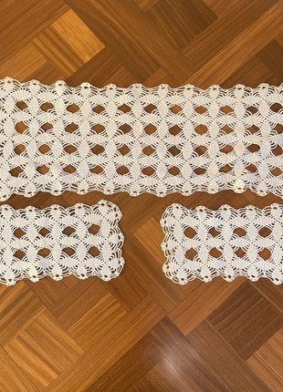 Set centrini e centrotavola uncinetto vintage ricamati a mano cotone anni ‘70 made in Italy, marke: Vintage Chic, zustand: Sehr gut, 14,50 €, 15,93 € inklusive Vinted-Käuferschutz