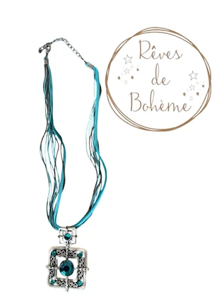 Collier ras de Cou modèle: Rêve de Bohème " Bleu bohème", marque: Boheme, état: Bon état, 5,50 €, 6,48 € Protection acheteurs incluse