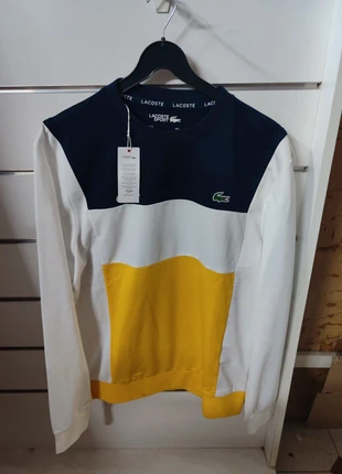 Sudadera Lacoste hombre amarilla, azul marino y blanca. Talla L, marca: Lacoste, estado: Nuevo sin etiquetas, tamaño: L, 55,00 €, 57,75 € Protección al comprador incluida