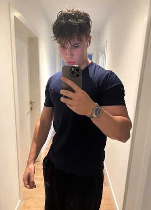 Navy Ralph Lauren Basic T-Shirt Slim Fit, merk: Ralph Lauren, staat: Nieuw met prijskaartje, maat: L, € 35,00, € 37,45 inclusief Kopersbescherming