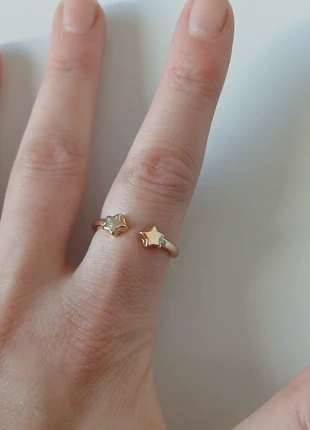 Bague étoile dorée ajustable acier inoxydable tendance, merk: ZAG, staat: Heel goed, maat: Aanpasbaar, € 1,00, € 1,75 inclusief Kopersbescherming Pro
