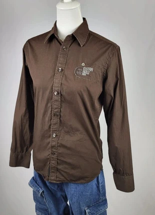 Chemise femme G-Star RAW marron S logo brodé vintage casual, marca: G-Star, estado: Muito bom, tamanho: S / 36 / 8, €12.00, €13.30 inclui Proteção do Comprador Pro