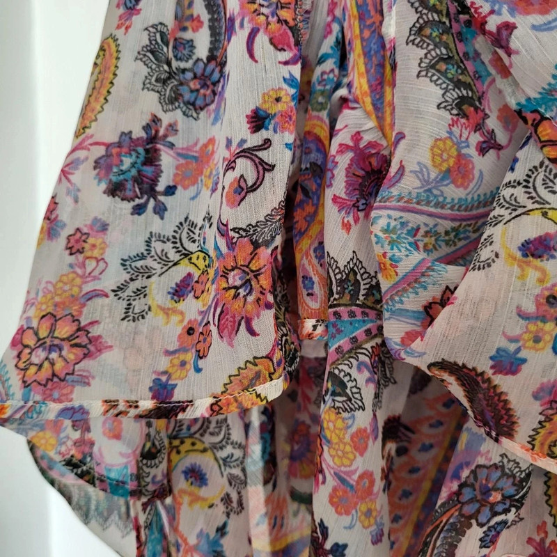 multicolor paisley pattern semi sheer flowy cardigan 4