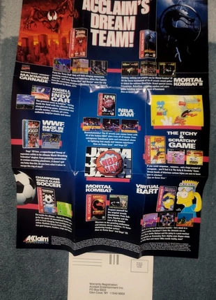 Póster Acclaim's Dream Team Megadrive, état: Très bon état, 12,00 €, 13,30 € Protection acheteurs incluse
