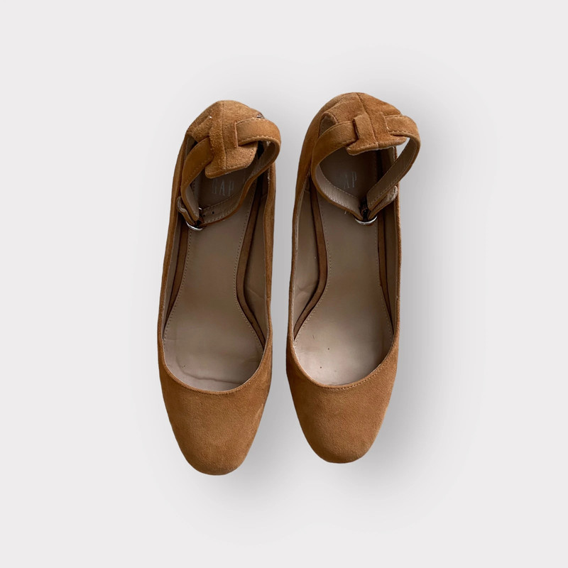 Gap Sandal Pumps Suede Shoes Brown 4