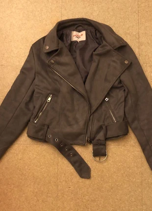 Veste grise matière façon daim, brand: Jennyfer, condition: Very good, size: S / 36 / 8, €7.00, €8.05 includes Buyer Protection