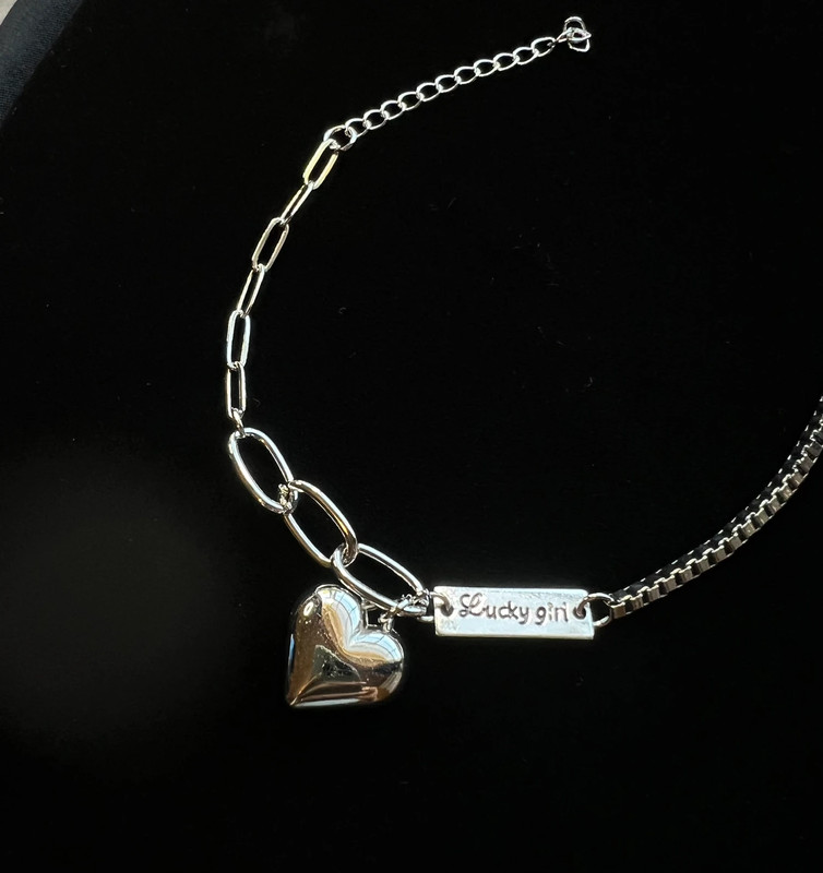 Silver 3D Heart Bracelet 2