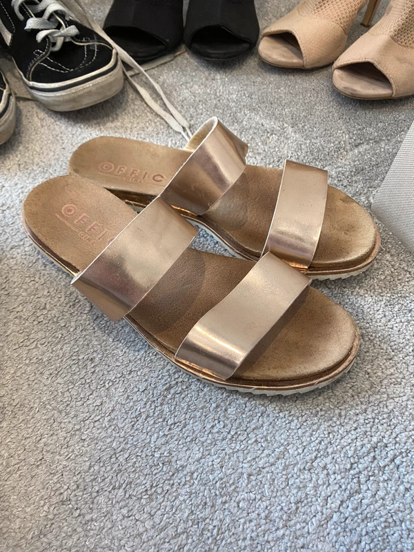 Office rose 2025 gold sandals
