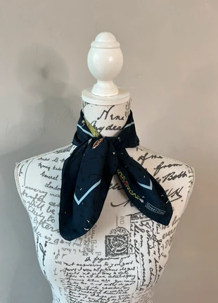 Street One Neckerchief Navy & Green Silky Square Scarf Feather Print 20” VGC, condition: Very good, £5.00, £5.95 includes Buyer Protection Pro