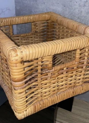 Square Wicker Storage Basket with Handles 6 x 9 x 9.5”, brand: Unbranded, condition: Good, £5.00, £5.95 includes Buyer Protection