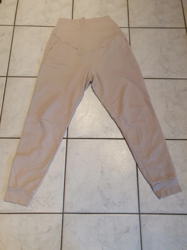 Pantalone tuta cotone beige H&M mama premaman