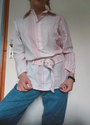 Chemise ceinturée rayée rose et blanche – Taille 40 – Etam, marke: Etam, zustand: Sehr gut, größe: L / 40 / 12, 1,50 €, 2,28 € inklusive Vinted-Käuferschutz