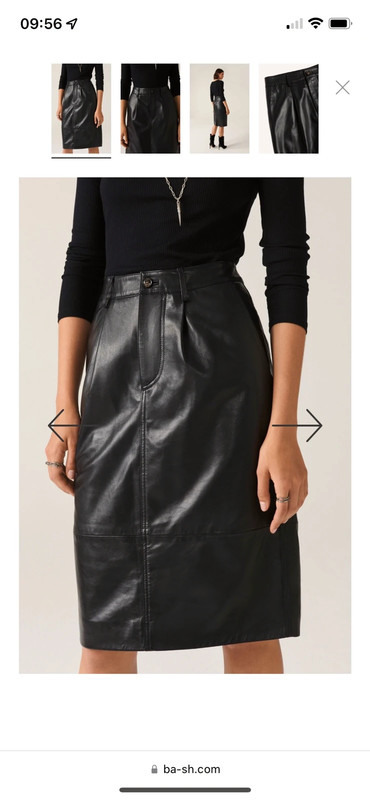 Jupe cuir noire noire Bash taille 1 Vinted