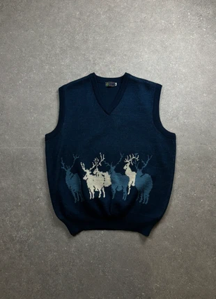 Vintage Wool Gilet Sweater 1990s, merk: Vintage Dressing, staat: Heel goed, maat: L, € 29,90, € 32,10 inclusief Kopersbescherming Pro