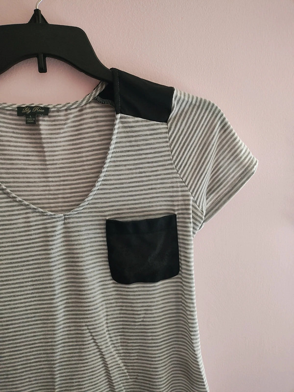 Lilly Rose striped gray and black shirt 3